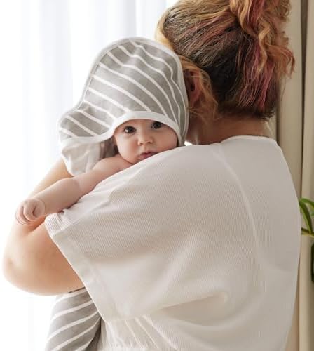 Momcozy Baby Towels, Soft Absorbent Bath Towel for Newborn&Toddler,Sky - Image 3