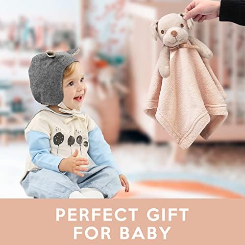 Pro Goleem Dog Security Blanket Brown Soft Puppy Lovey for Boys and Girls Unisex Lovie Baby Gifts for Toddler and Infant Snuggle Toy Stuffed Animal 16 Inch - Image 3