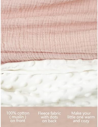 Konssy Soft Muslin Baby Blanket for Unisex Boys & Girls, 30 x 40 Inch - Image 3