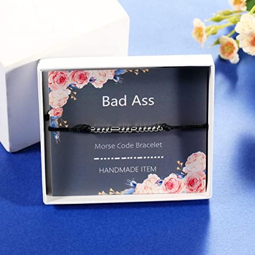 ASELFAD Morse Code Bracelets for Women, Funny Best Friend Birthday Gifts for Women Friendship Bracelets, Inspirational Jewelry, Teen Girl Gifts Trendy Stuff - Image 5
