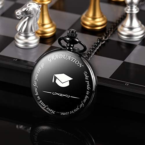 TREEWETO Engraved Pocket Watch Graduation for Him Her College High School for Son Daughter Men Classmates - Image 6