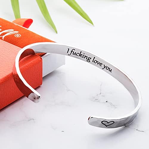 Carviell Bracelets for Women – 100+ Meaningful Engraved Messages – Solid 316L Surgical Stainless Steel Cuff Bracelet – Gift Ready - Image 3
