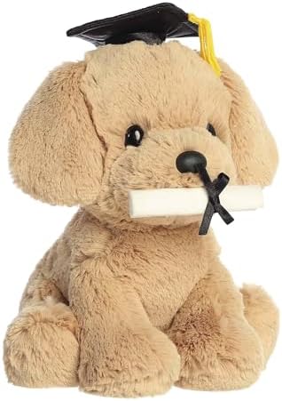 Aurora Commemorative Graduation Grad Retriever Pup Stuffed Animal - Soft Keepsake for Graduates - A Gift of Affection to Express Congratulations - Tan 8 Inches - Image 2