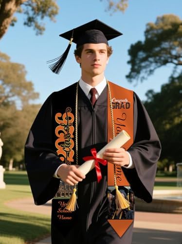 Personalized Graduation Stole Sash Custom Class of 2026 Congratulation Graduation Gifts with Photo - Image 6