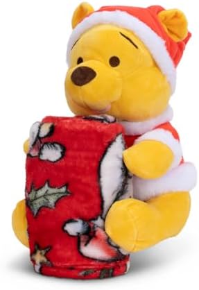 Northwest Character Hugger Pillow & Silk Touch Throw Blanket Set, 40" x 50", Winnie The Pooh Festive Friends - Image 3