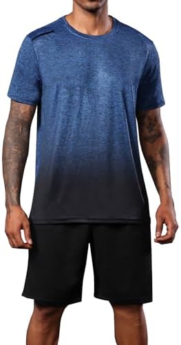 BUYJYA 3 Pack Men's Gym Shorts Shirt Set Workout Athletic Basketball Running Football Elastic Waist with Pocket Gifts - Image 2