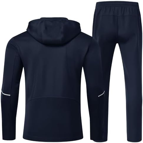 BGOWATU Men's Tracksuits Set Full Zip Jacket Hoodie Sweatsuit Running Sport Pants Outfits for Men with Zipper Pockets - Image 2