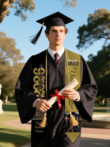 Personalized Graduation Stole Sash Custom Class of 2026 Congratulation Graduation Gifts with Photo - Image 6