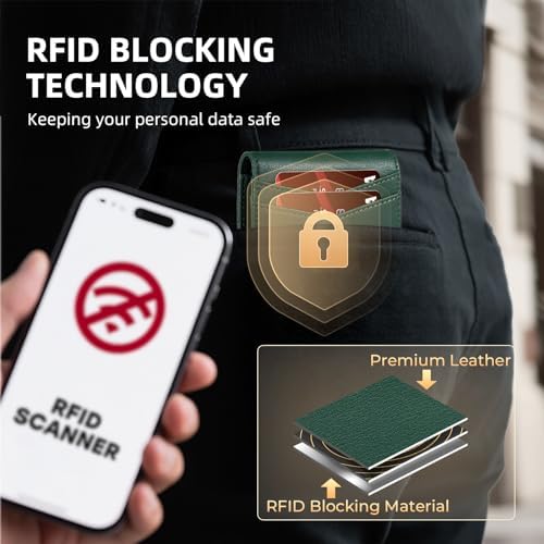 RUNBOX Wallet for Men -Slim Rfid Leather Mens Bifold Novelty Wallets 2 ID Window With Gift Box Men's Accessories - Image 4