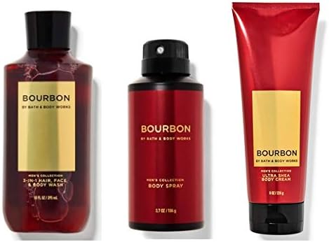 Bath & Body Works Bourbon - Ultra Shea Body Cream 8 oz, 2-in-1 Hair + Body Wash 10 oz & Deodorizing Body Spray 3.7 oz - Set - Image 6