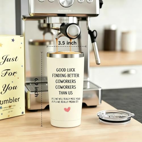 Coworker Leaving Gifts for Women - Farewell, Going Away Gift for Coworker, New Job, Goodbye, Good Luck Gifts for Colleagues, Boss - 20oz Good Luck Finding Better Coworkers Stainless Steel Tumbler - Image 4