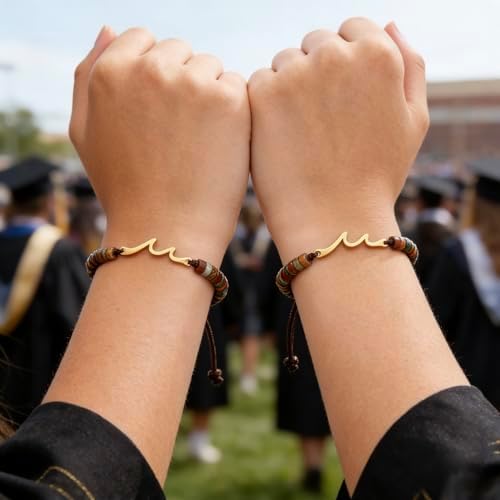 LINGYUAN Graduation Bracelet for Her 2026, Beaded Jewelry Gift with Inspirational Message Card, Adjustable Keepsake for High School or College Graduate - Image 5