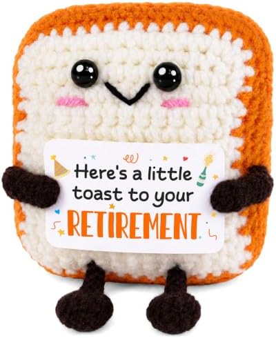 OASSIE Retirement Gift for Woman Men - Handmade Positive Crochet Toast by Oassie