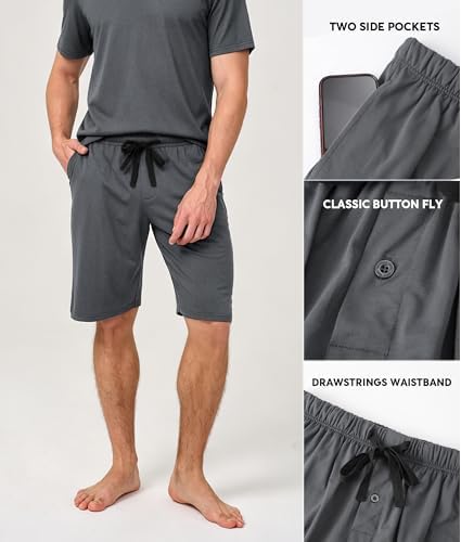 BAMBOO COOL Mens Pajama Set Lightweight Sleepwear Pjs - Image 5