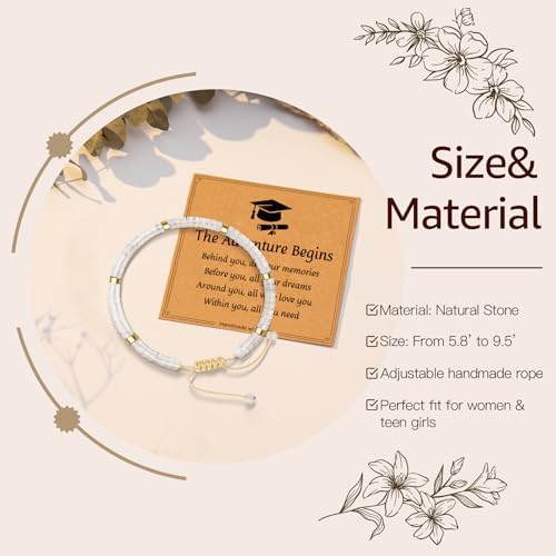 AGOT Thank You Gifts for Women: Teacher Appreciation Office Gifts for Coworkers Employee Boss Lady Manager Colleague Natural Stone Bracelet - Image 2