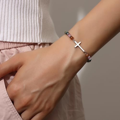 TONY & SANDY Graduation Gift for Her 2026, Graduation Decorations Cross Bracelets for Women Girls Middle High School College Graduates, With Graduation Cap Box Meaningful Cards - Image 5