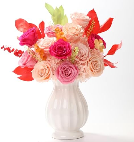 Lovenfold Flowers for Delivery Birthday Flowers Gift for Her,Preserved Flowers Bouquet 12 Roses Mixed Bouquet,Rose Gifts for Women Mom Grandma(Mixed 12 Champagne Roses) - Image 2