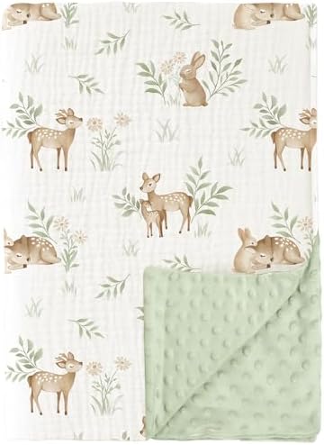 Konssy Soft Muslin Baby Blanket for Unisex Boys & Girls, 30 x 40 Inch by Konssy