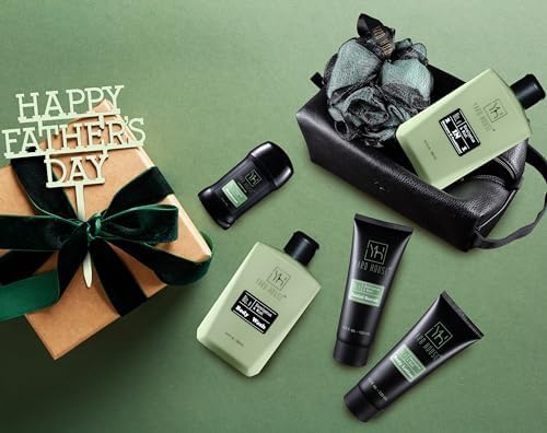 Yard House Mens Luxury Bath and Body Gift Set For Him - Skin Care Kit in Eucalyptus and Mint - Fathers Day Birthday Christmas Gifts Ideas For Men - 7Pcs Set w. Full Size Items in Leather Toiletry Bag - Image 3