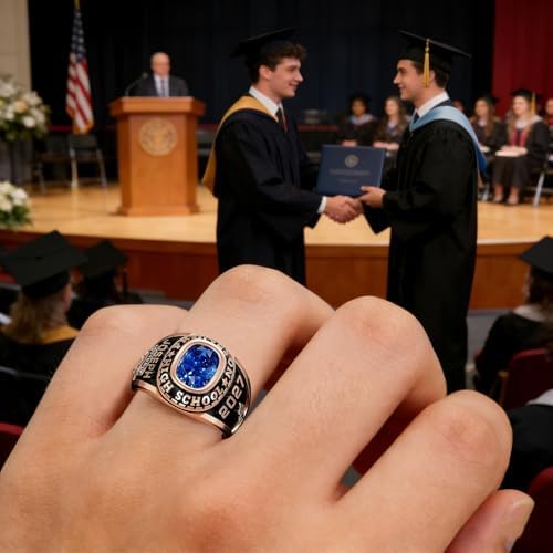 925 Sterling Silver 2026 Class Rings for women Men, Custom College High School Graduation Rings for Men 2026, Graduation Gifts for Her Him - Image 5