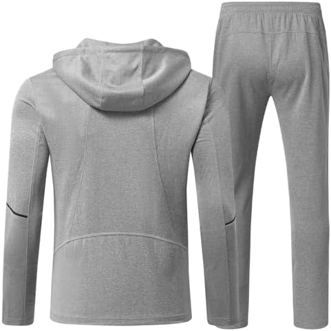 BGOWATU Men's Tracksuits Set Full Zip Jacket Hoodie Sweatsuit Running Sport Pants Outfits for Men with Zipper Pockets - Image 2