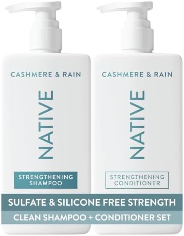 Native Cashmere & Rain Shampoo and Conditioner Contain Naturally Derived Ingredients | All Hair Types, Color & Treated, Fine to Dry Damaged, Sulfate & Dye Free - 8.25 Fl Oz (Pack of 12) by Native