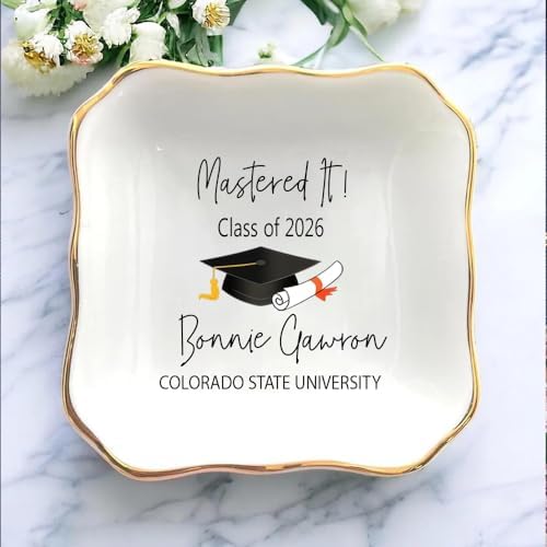 IZI POD Personalized Graduation Gifts for Her, Graduation Jewelry Dish, A Sweet Ending to a New Beginning, Gradua Senior Class of 2026, Gifts for Her, Women, Best Friends /6 - Image 2