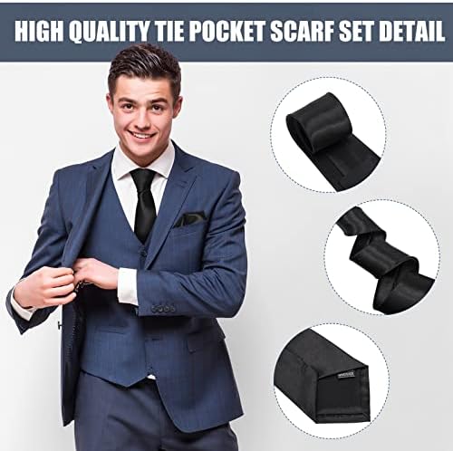 Zhanmai 48 Pcs Mens Ties and Pocket Square Set Satin - Image 3