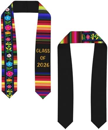 Class of 2026 Graduation Stole,Cute Elegant Honor Sash for Graduation 2026 Unisex Adult Graduates - Image 3