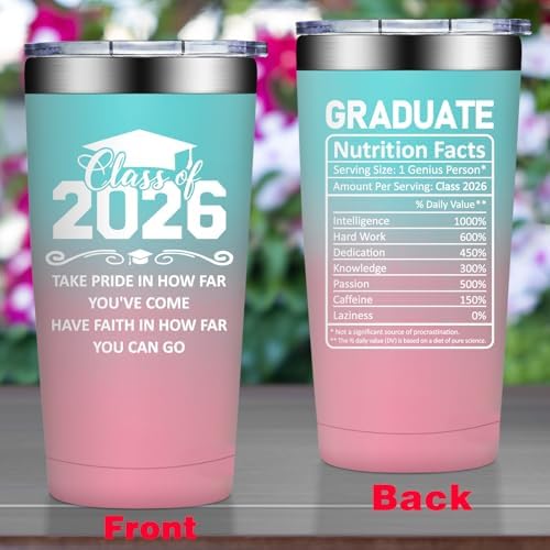 Grifarny Graduation Gifts Her, Girls 2026 - College, High School, Middle School Graduation Gifts for Women - Class of 2026 Graduate Tumbler Mug 20 oz - Image 6