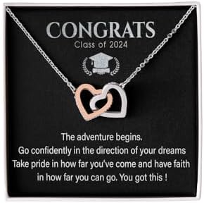 VIRAGIL 2023 Graduation Gifts for Her, Class of 2024 Love Knot Sterling Silver Pendant Necklace Senior College Graduation Jewelry Gifts for Girl Daughter by VIRAGIL