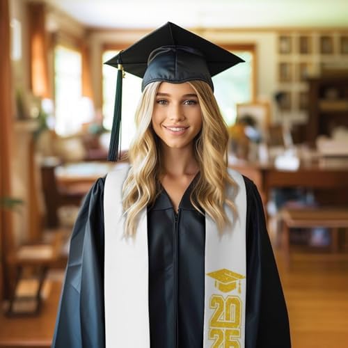 Class of 2026 Graduation Stole,Cute Elegant Honor Sash for Graduation 2026 Unisex Adult Graduates - Image 6