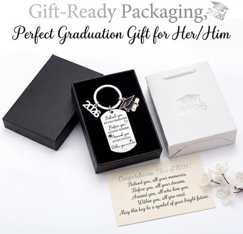 2026 Keychain - Personalized Stainless Steel Graduation Gift for Graduates with Charm of 2026- Graduation Commemorative Souvenir (1) - Image 5