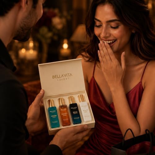 Bellavita Luxury Unisex Perfume Gift Set with Honey & White Oud, Skai, & Fresh | 80ml | Perfume for Men and Women | Honey, Artemisia Lemon, Bergamot, & Sweet Almond Notes - Image 3