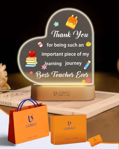 Personalized Graduation Gifts Custom Photo Name Night Light LED Table Lamp for 2026 University High School Senior Keepsake(Thank You 1) by UUBAO