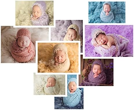 Baby Photography Props Luxurious Lace Hat with Blanket (Blue) - Image 5