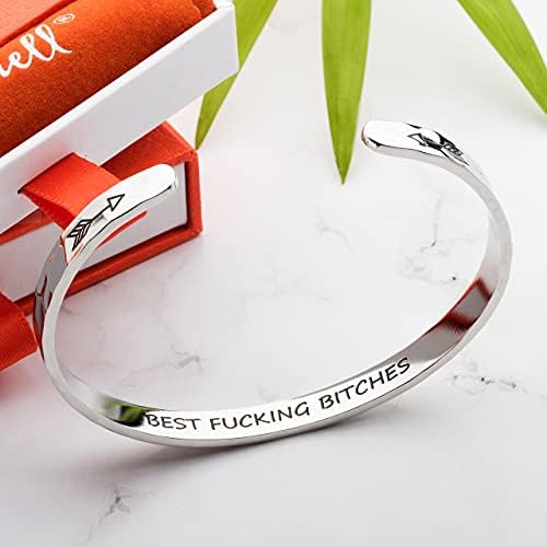 Carviell Bracelets for Women – 100+ Meaningful Engraved Messages – Solid 316L Surgical Stainless Steel Cuff Bracelet – Gift Ready - Image 3