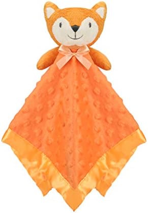 Pro Goleem Fox Security Blanket Orange Soft Baby Lovey Unisex Lovie Baby Gifts for Newborn Toddler Snuggle Toy Stuffed Animal 16 Inch by ProGoleem