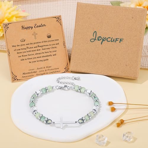 Gifts for Women Moonstone Bracelet, Amazonite Imperial Jasper Bracelets - Image 6