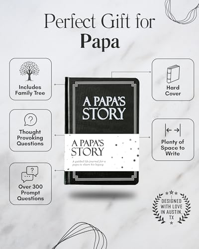Papa's Life Story Journal (Hardcover): A Meaningful Keepsake for Papa to Share His Journey and Memories, Book Includes 250+ Prompt Questions, Sentimental Gifts for Father's Day, Birthday & Christmas - Image 2