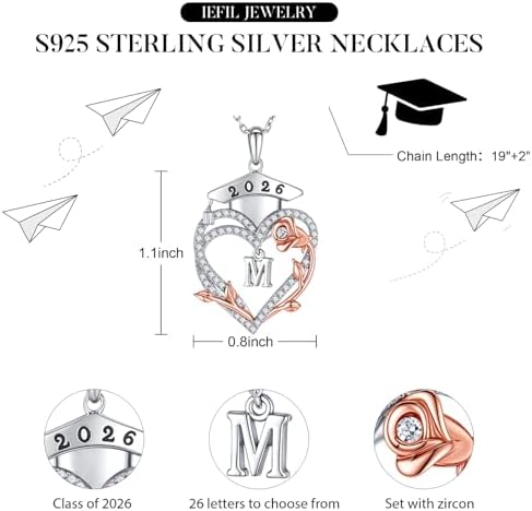 Iefil 2026 Graduation Gifts for Women Her - Graduation Necklace - Image 5