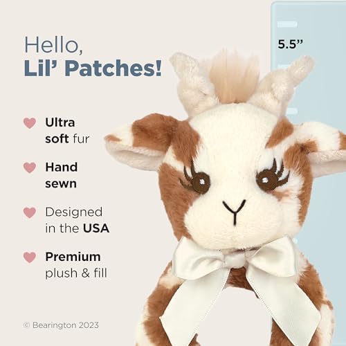 Bearington Collection Baby Lil' Patches, 5.5 in Giraffe Plush Stuffed Animal Baby Rattle, Newborn Toys Gift - Image 2