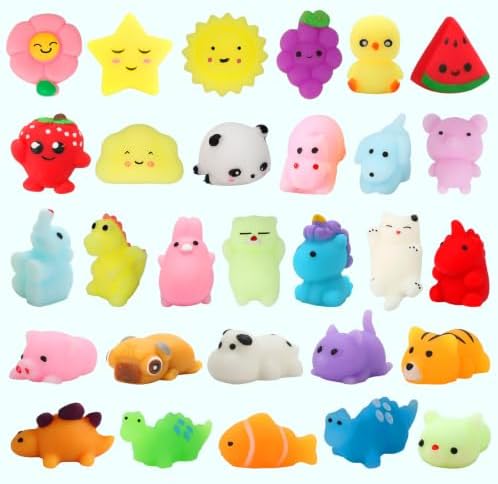 60 Pack Mochi Squishy Toys, Kawaii Mini Squishies Party Favors for Kids - Image 3