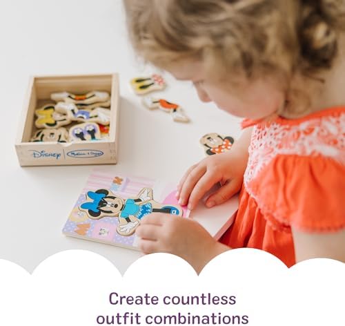 Melissa & Doug Disney Minnie Mouse Dress-Up Puzzle, 18 Pieces Mix and Match Outfits, Sorting & Matching Toy with Storage Case, Educational Puzzle for Toddlers Ages 3+ - Image 4