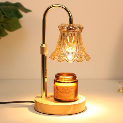 GEEZO Fragrance Candle Warmer Lamp，Electric Candle Warmer with Timer & Dimmer，Mom Christmas Birthday Gifts for Women, House Warming Gifts New Home Bedroom Decor by GEEZO