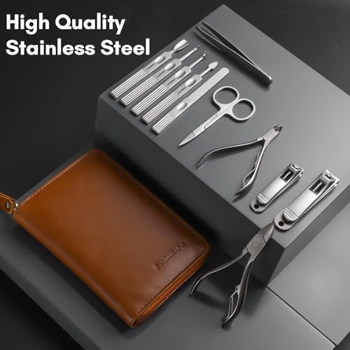 FAMILIFE Stainless Steel Manicure Set 11-in-1 Professional Nail Clipper Kit - Image 2