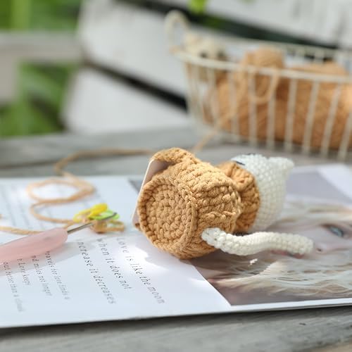 Positive Crochet Animals Cat “Thank You for Helping Me Grow!” Teacher Appreciation Birthday Gifts for Women Daughter Sister Friend Coworkers Mentor/Tutor/Coach Cat Lovers - Image 2