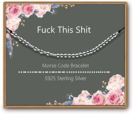 ASELFAD Morse Code Bracelets for Women, Funny Best Friend Birthday Gifts for Women Friendship Bracelets, Inspirational Jewelry, Teen Girl Gifts Trendy Stuff by ASELFAD