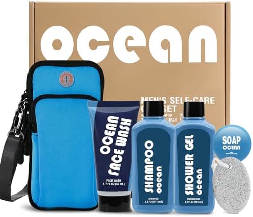 Gifts for Men 6 Pcs Birthday Gift for Him with Phone Pouch, Men Gift Set by BODYEARTH