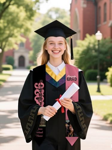 Personalized Graduation Stole Sash Custom Class of 2026 Congratulation Graduation Gifts with Photo - Image 5